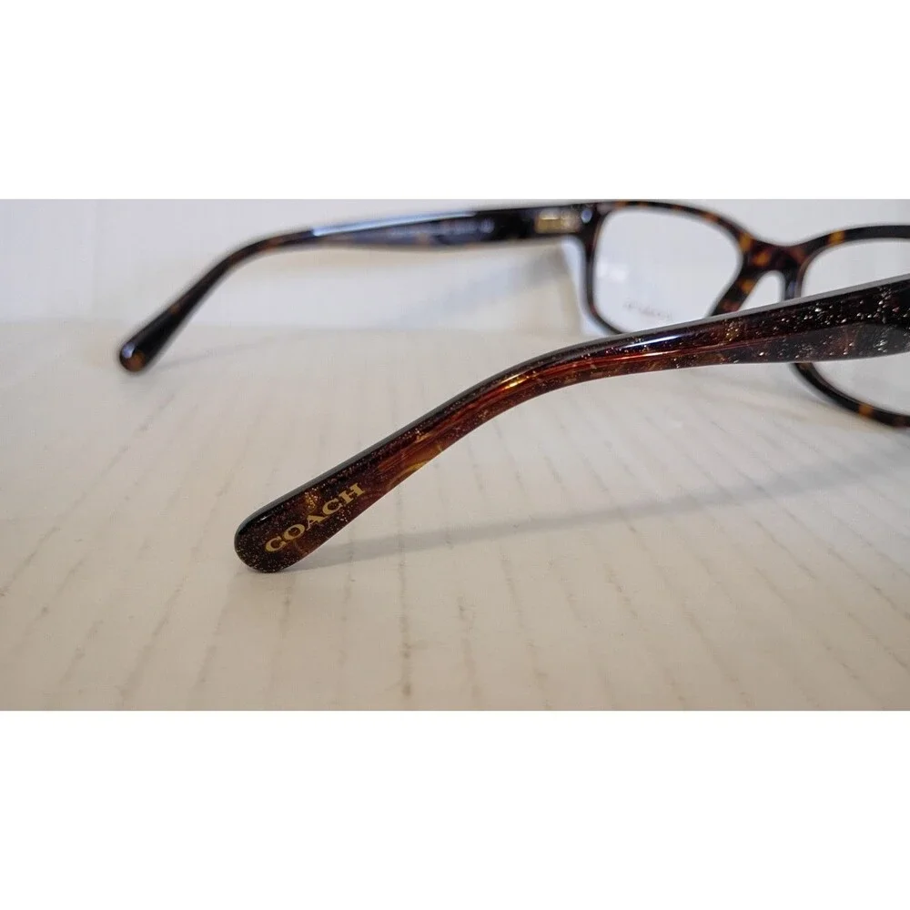 Coach Eyeglasses Optical Frame HC6133T 5120 Dark Tortoise Glitter & Case - NEW!